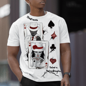 Camiseta Maria Navalha e Zé Pilintra rachaduras