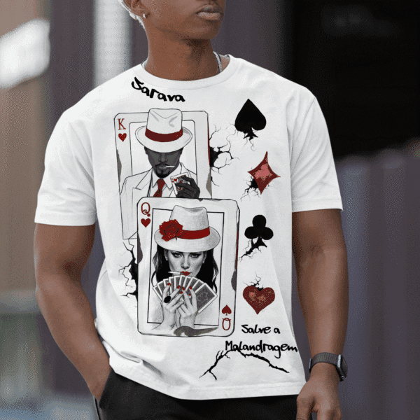 Camiseta Maria Navalha e Zé Pilintra rachaduras