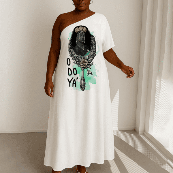 Vestido longo Yemanjá no espelho