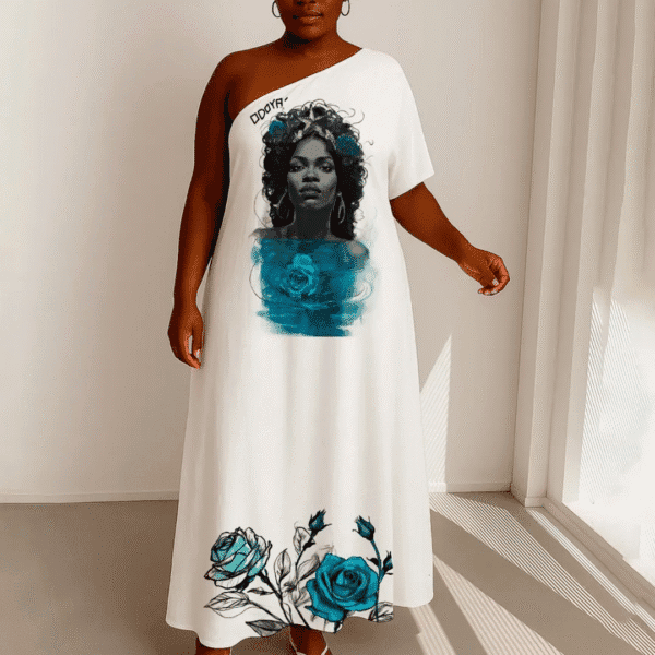 Vestido longo Yemanjá dentro da água
