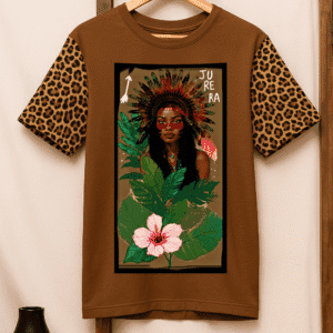 Camiseta Cabocla Jurema manga de onça