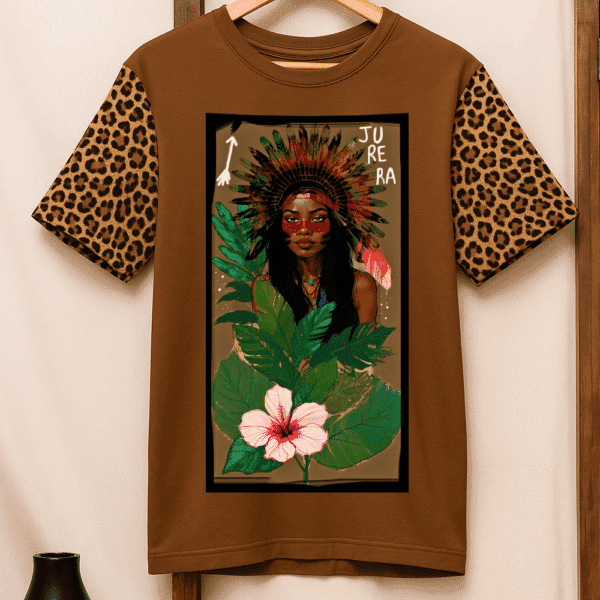 Camiseta Cabocla Jurema manga de onça