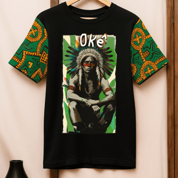 Camiseta Caboclo manga colorida
