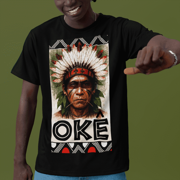 Camiseta Caboclo nas folhas preto