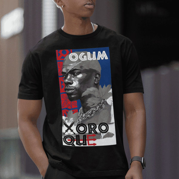 Camiseta Ogum Xoroquê guerreiro preto