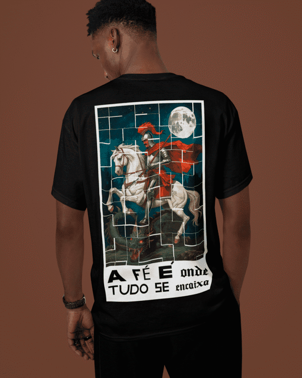 Camiseta São Jorge fé preto