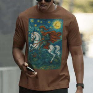 Camiseta São Jorge noite estrelada