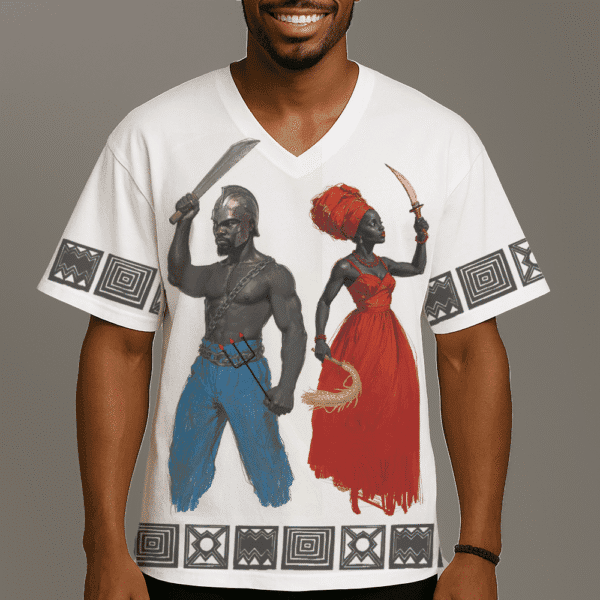 Camisu Xoroquê e Iansã de vermelho