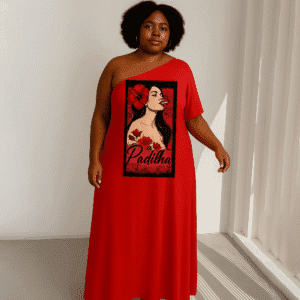 Vestido Maria Padilha laroyê vermelho