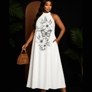 Vestido longo rodado Iansã