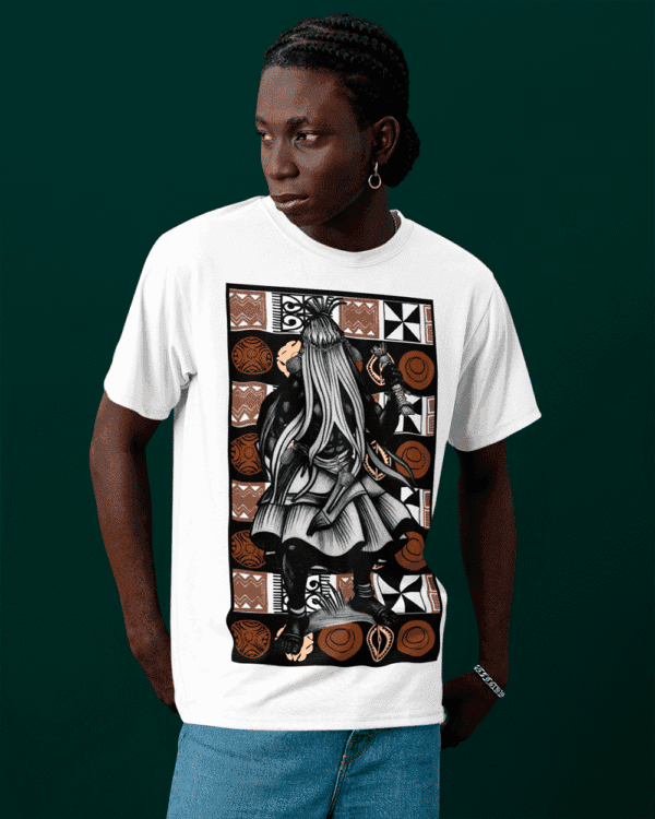 Camiseta Omolu símbolos branco