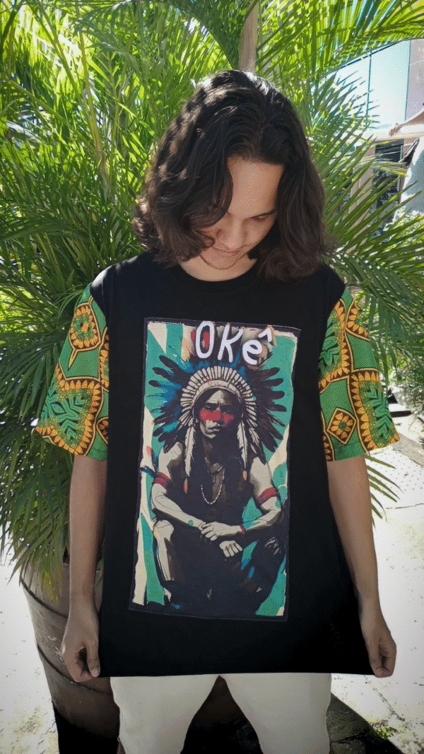 Camiseta Caboclo manga colorida - Imagem 3