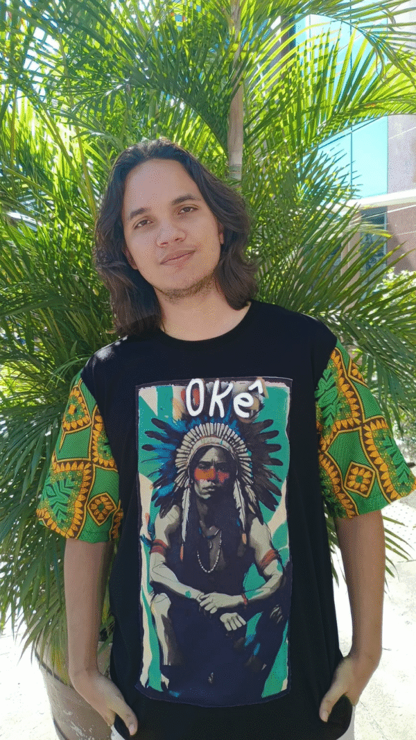 Camiseta Caboclo manga colorida - Imagem 2