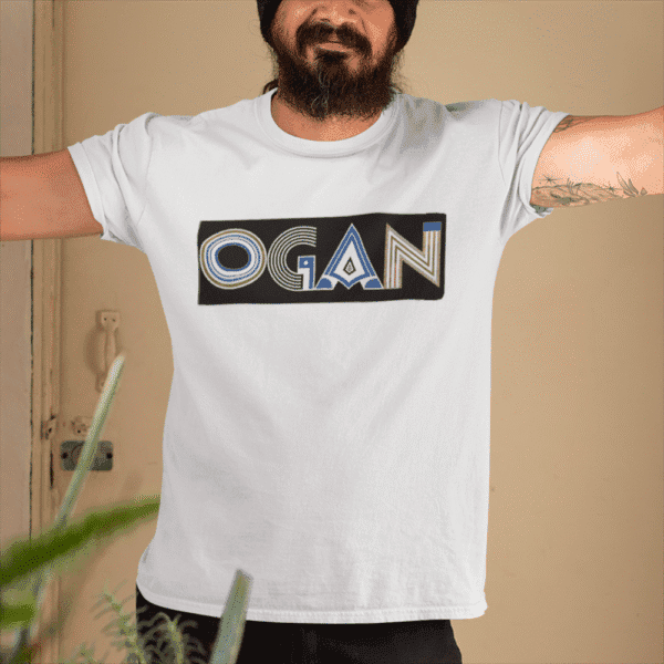 Camiseta Ogan de Ogum branco frente