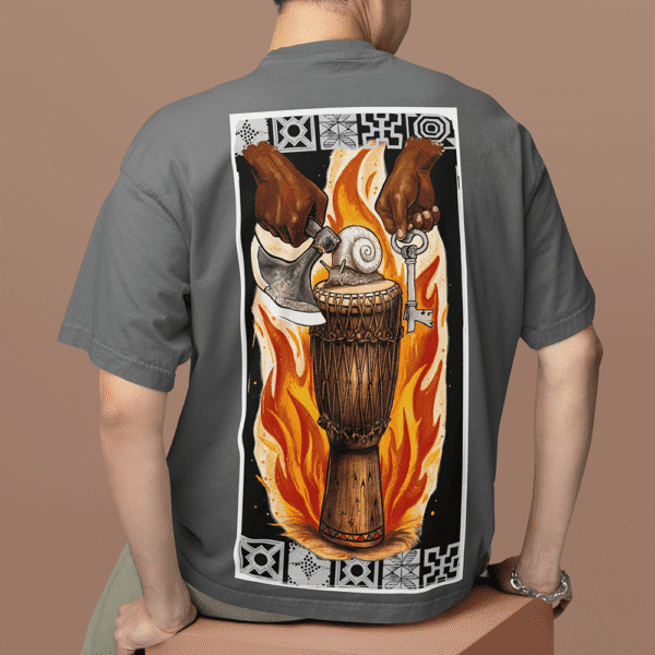 Camiseta Ogan de Airá cinza