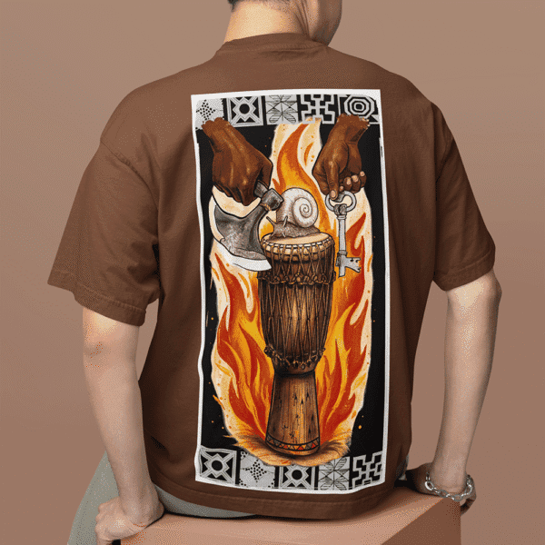 Camiseta Ogan de Airá marrom