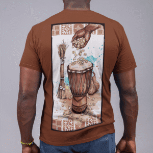 Camiseta Ogan de Omolu marrom