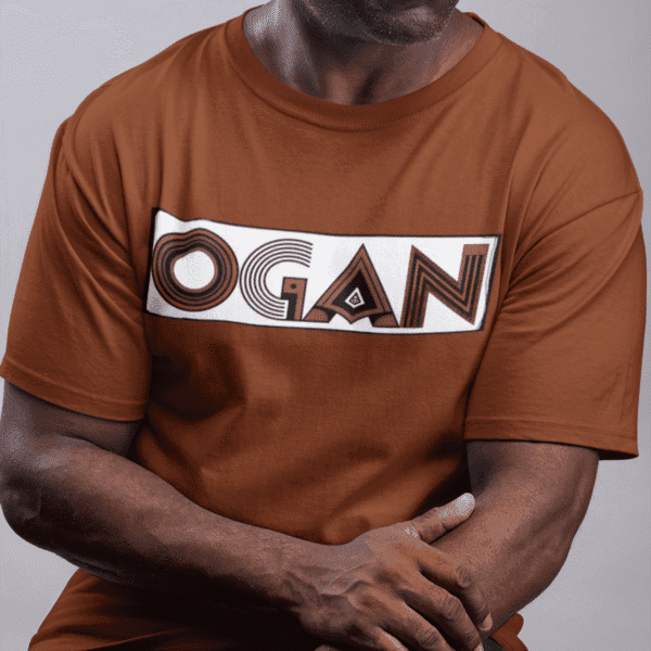 Camiseta Ogan de Omolu marrom frente