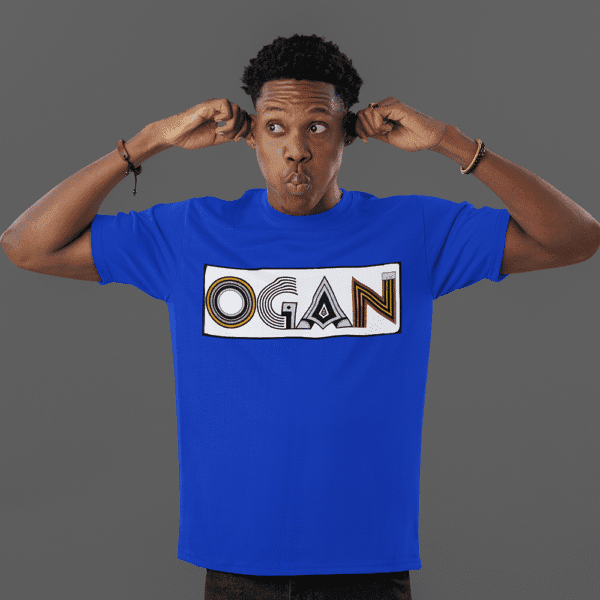 Camiseta Ogan de Oxum azul royal frente