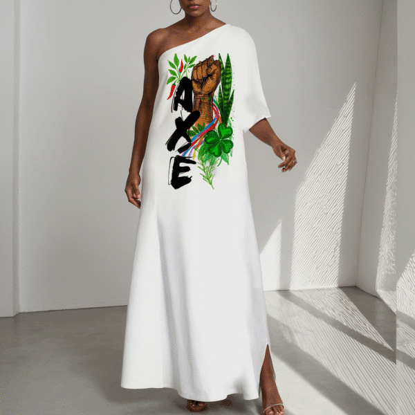 Vestido longo ombro único Axé