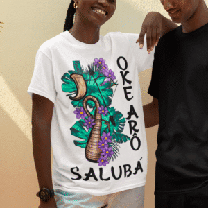 Camiseta Nanã e Oxóssi ferramentas