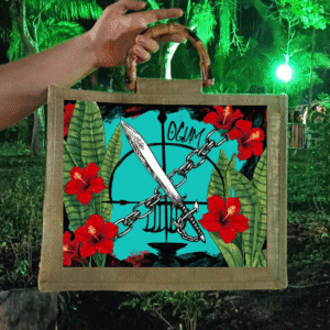 Bolsa ferramenta de Ogum alça de bambu