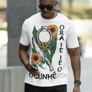 Camiseta Oxum e Ogum ferramentas