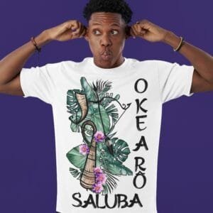 Camiseta Nanã e Oxóssi ferramentas