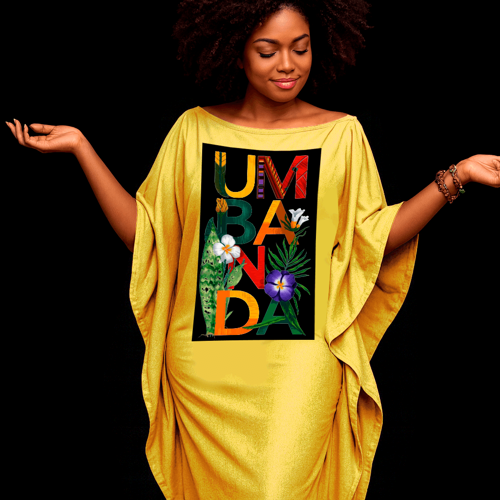 Alaka Umbanda fundo preto amarelo