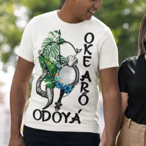 Camiseta Yemanjá e Oxóssi ferramentas