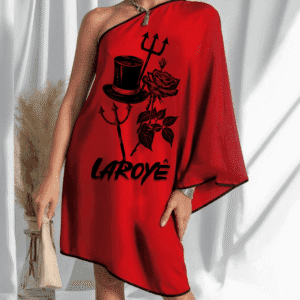 Vestido ombro único curto Exú Laroyê