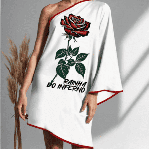 Vestido ombro único curto Maria Padilha Rainha do inferno