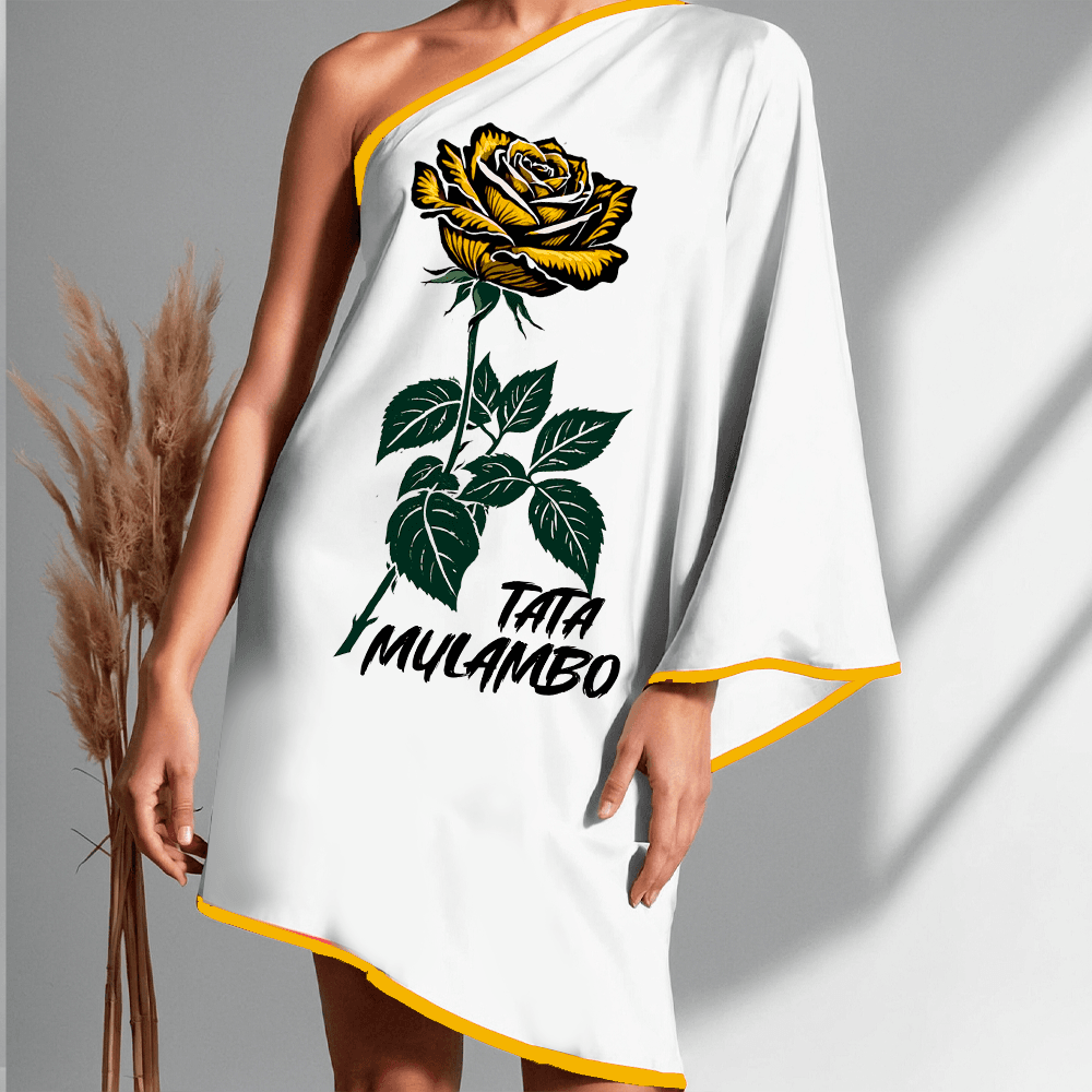 Vestido ombro único curto Tata Mulambo