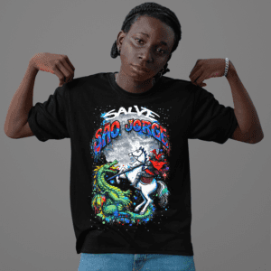 Camiseta São Jorge pixado