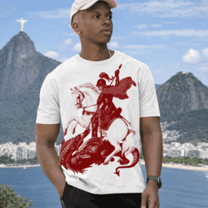 Camiseta São Jorge estampa grande