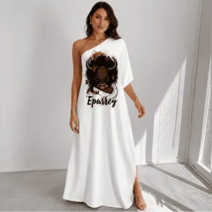 Vestido Ombro único Iansã desenho