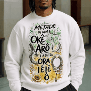 Moletom metade Oxóssi e Oxum