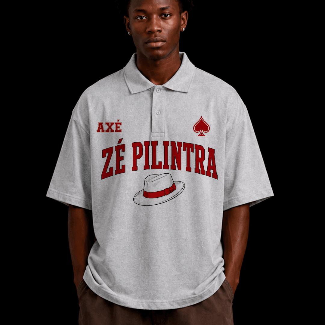 Camisa polo time Zé Pilintra costas frente