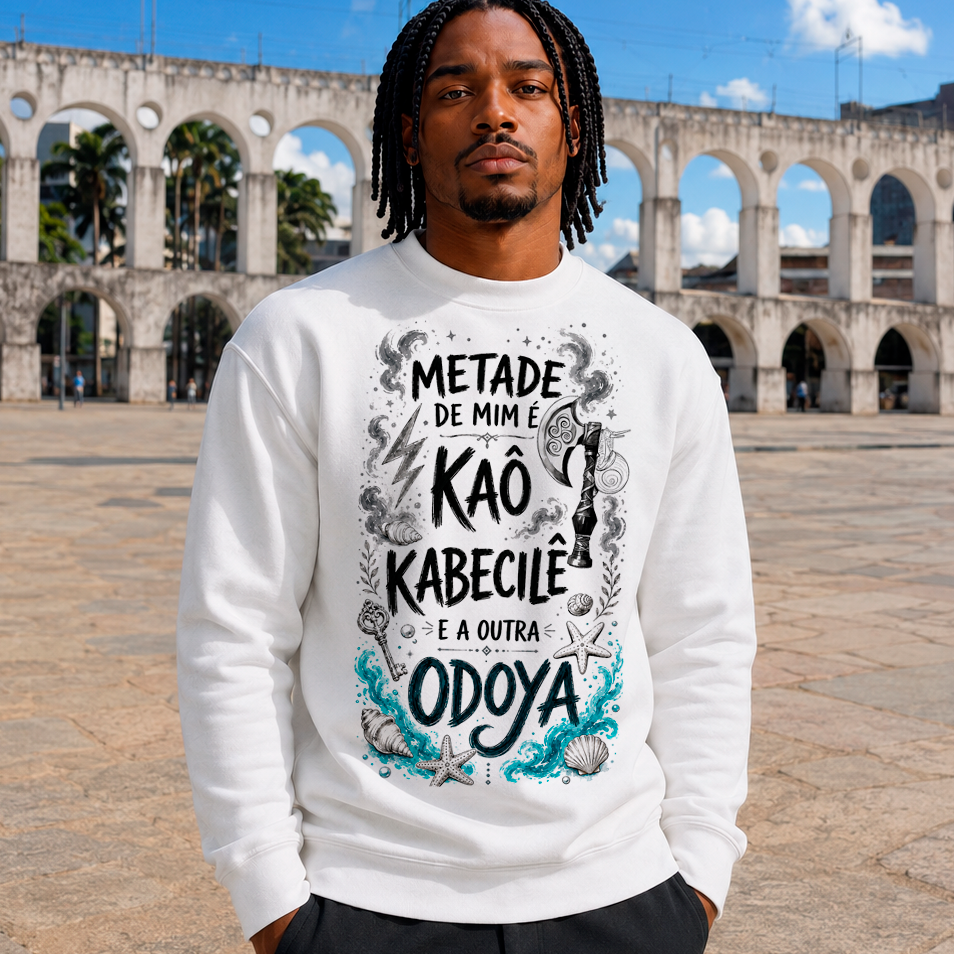 Moletom metade Airá e Yemanjá