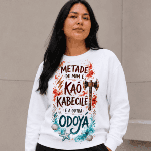 Moletom metade Xangô e Yemanjá