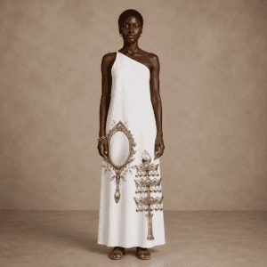 Vestido metade Oxum e Oxalá