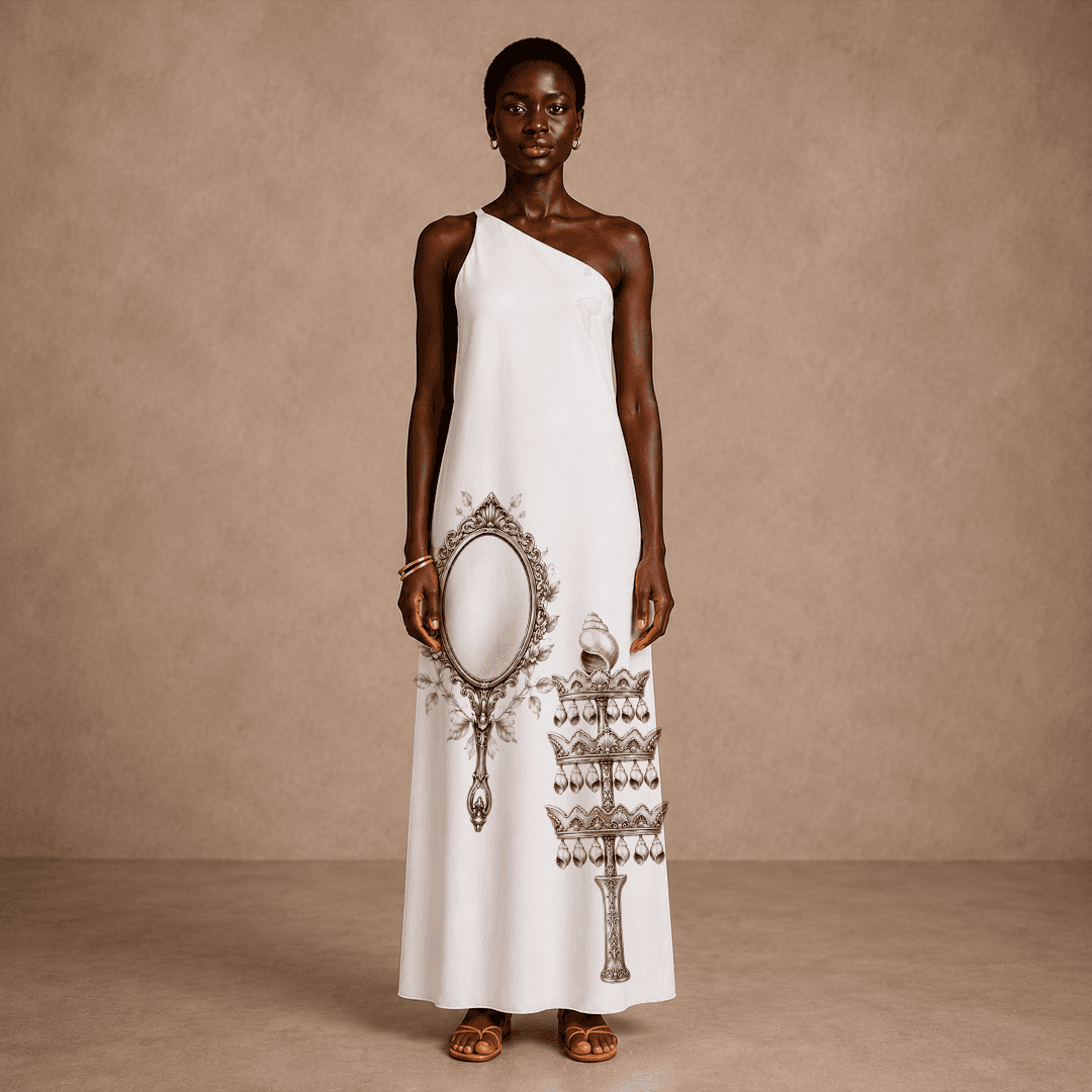 Vestido metade Oxum e Oxalá