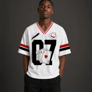 Camiseta oversized Zé Pilintra estilo futebol